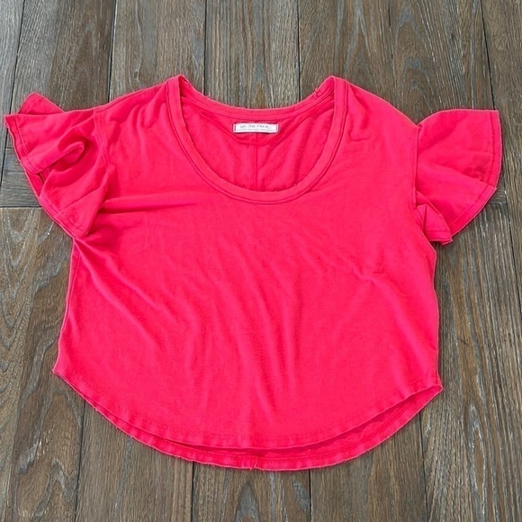 Free People-We The Free-Float on flutter sleeve top - Picture 2 of 5